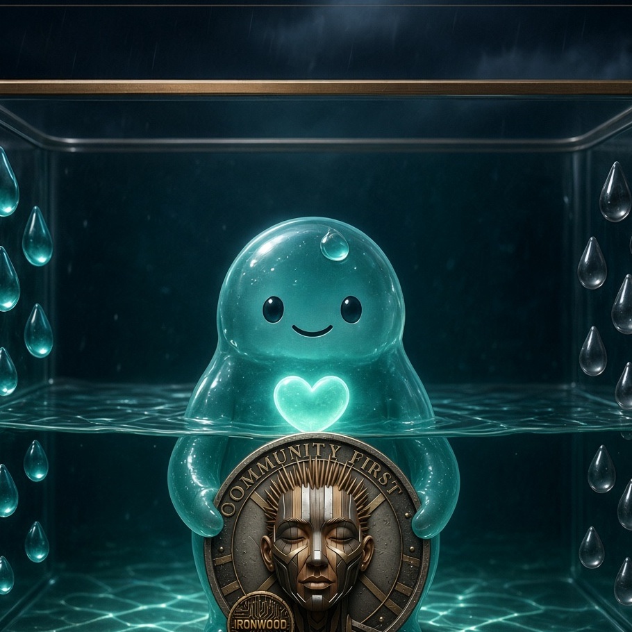 Liquid Rain in the bronze tank — COMMUNITY FIRST coin